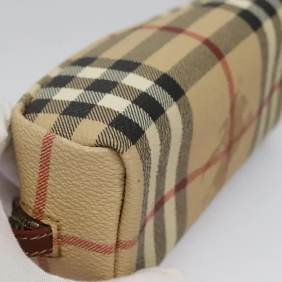 バッグ BURBERRY Nova Check Accessory Pouch Burberry Nova check mini bag accessory pouch handbag beige